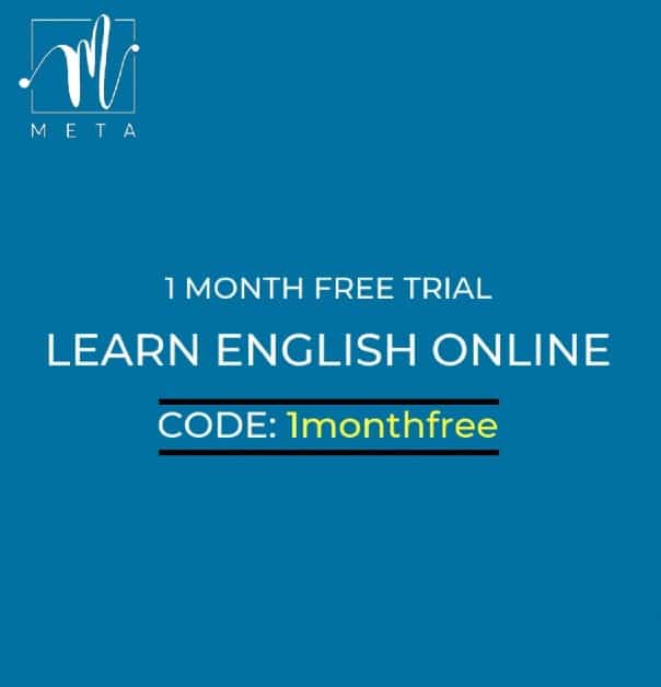 1 month free trial subscription to Learn English Online